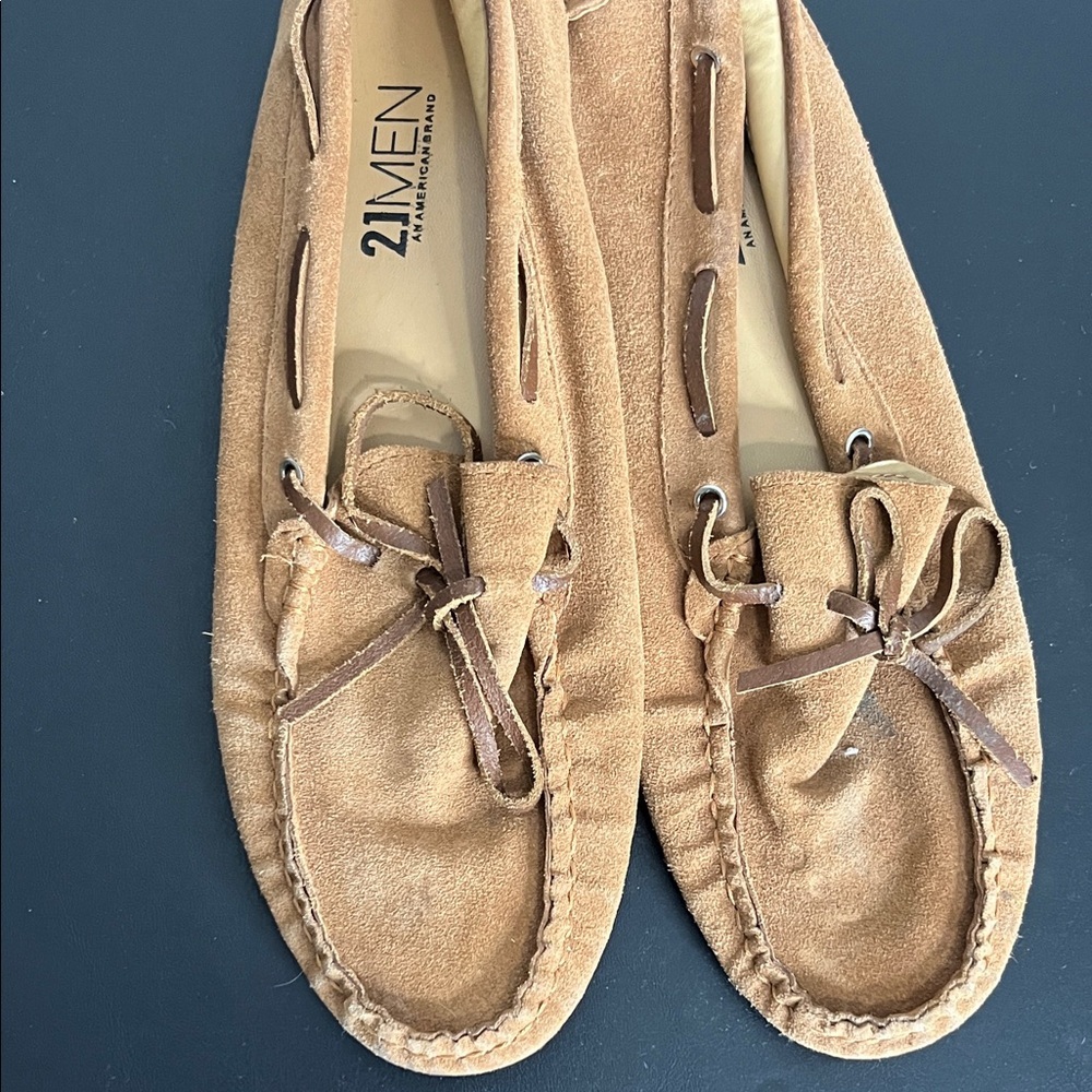 21men Tan Suede Loafers